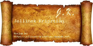 Jellinek Krisztián névjegykártya